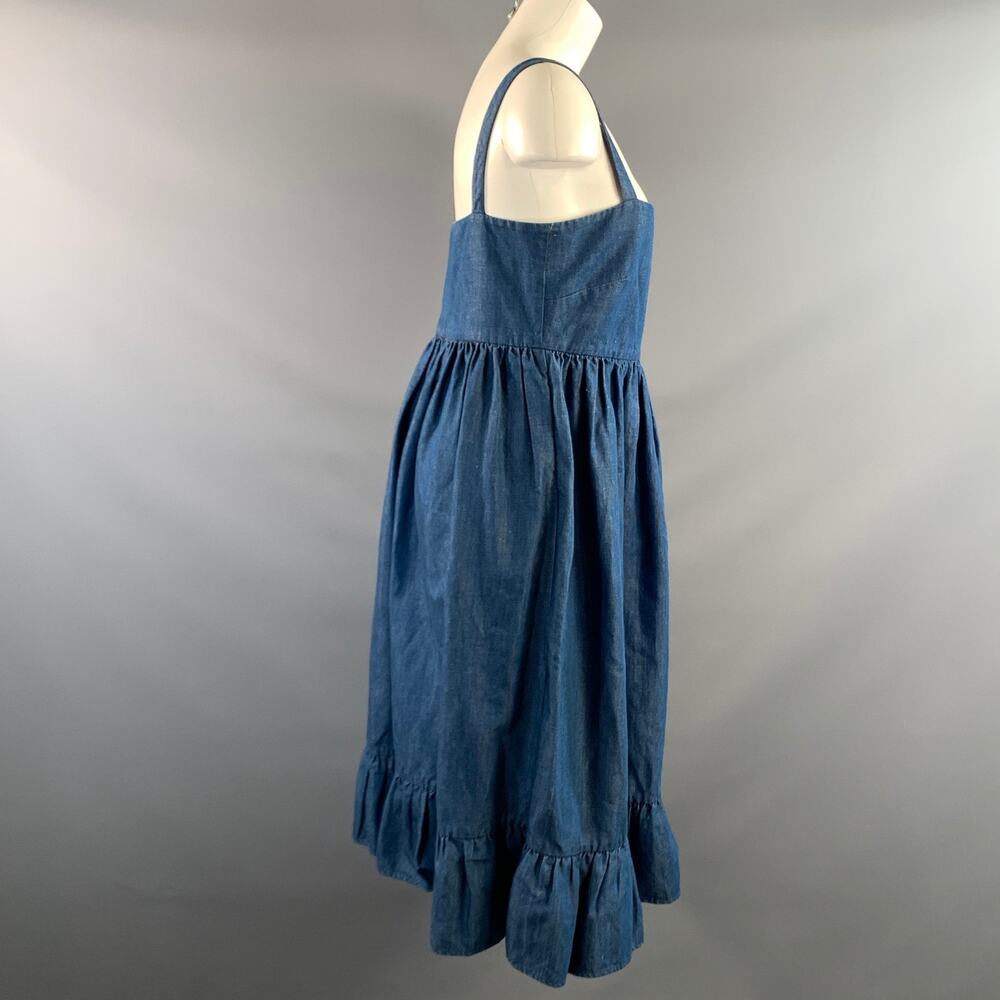 CO Size M Blue Cotton Linen Blend Long Dress - Picture 2 of 6